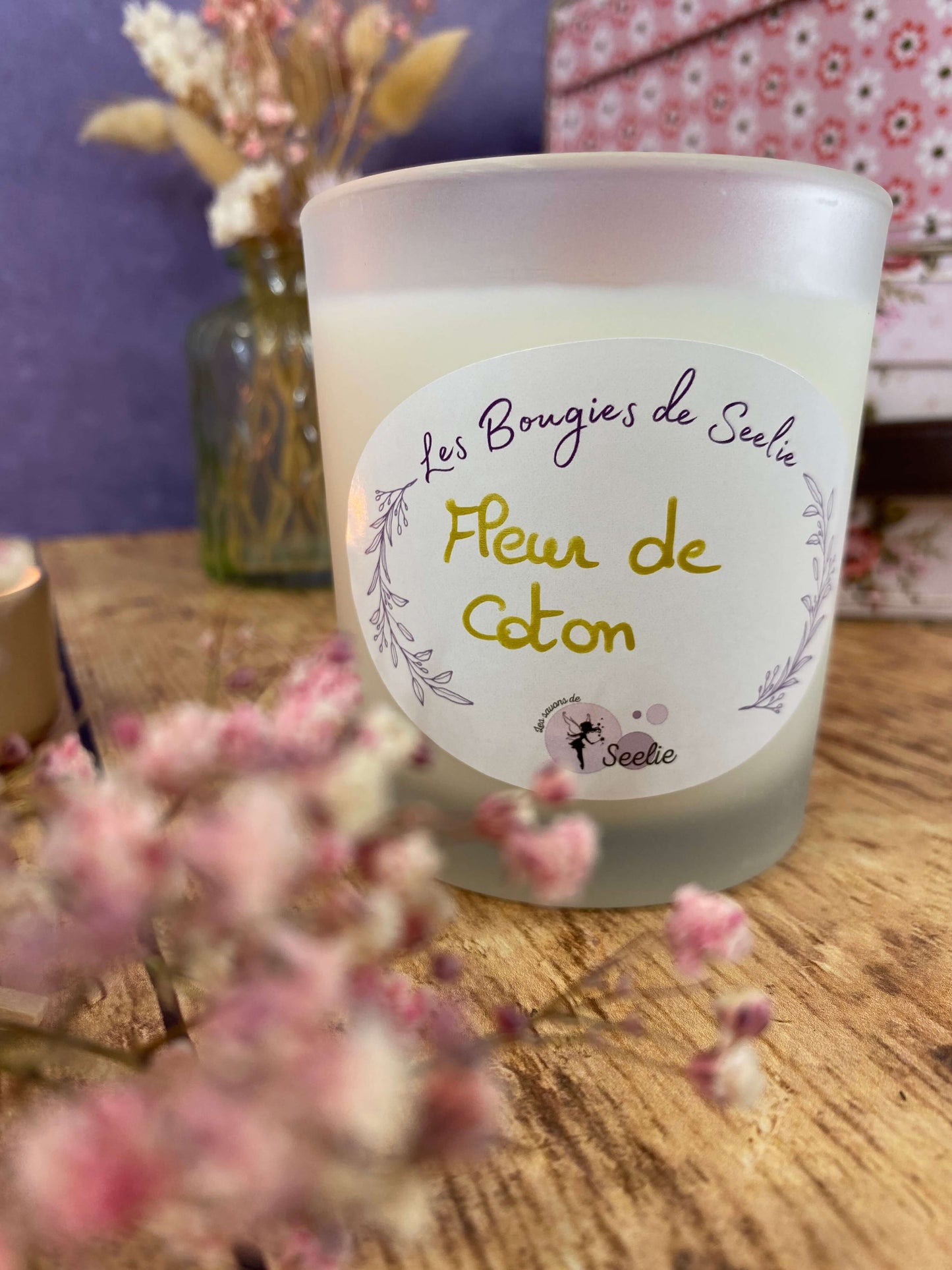 bougie fleur de coton
