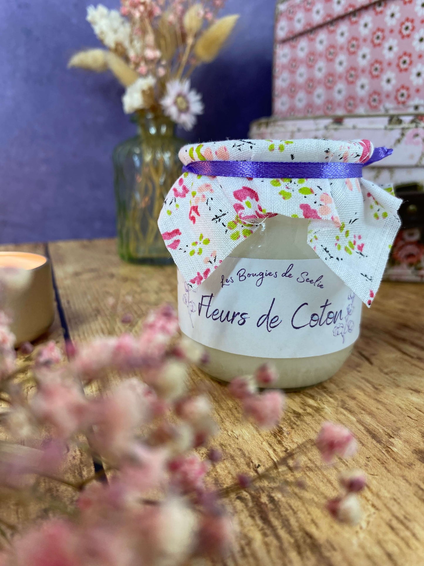 bougie fleur de coton