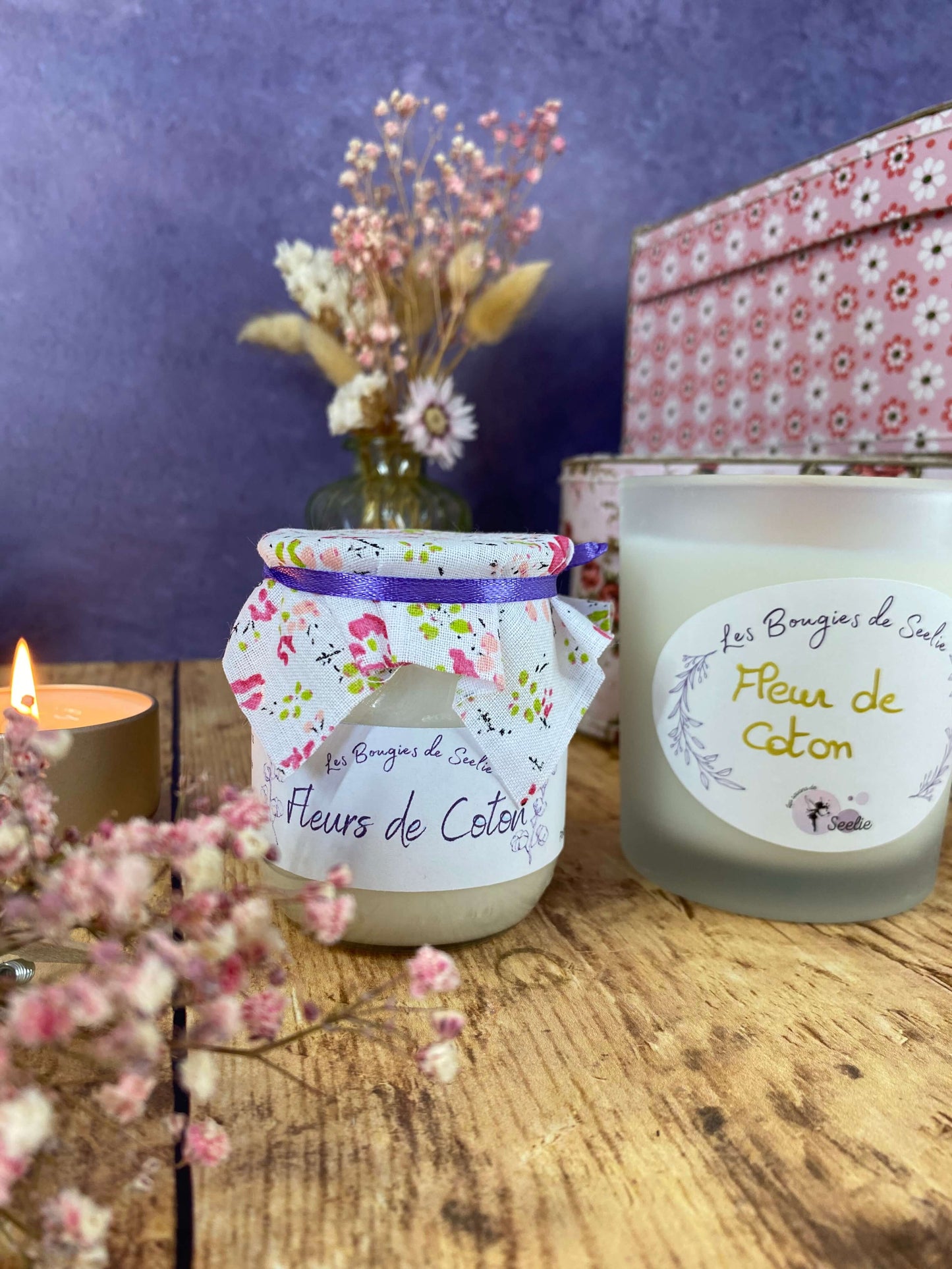 bougie fleur de coton