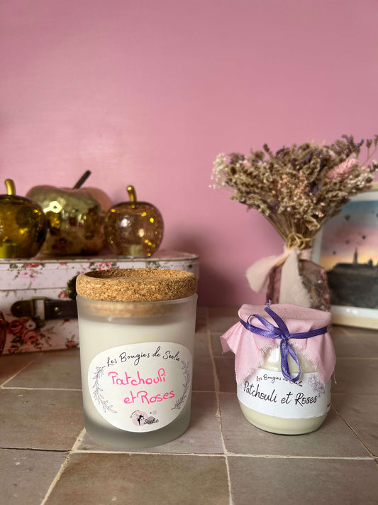 Bougie Patchouli et Rose